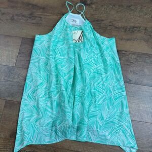 Milly of New York Mint Green Palm Leaf Halter Top NWT Size 4